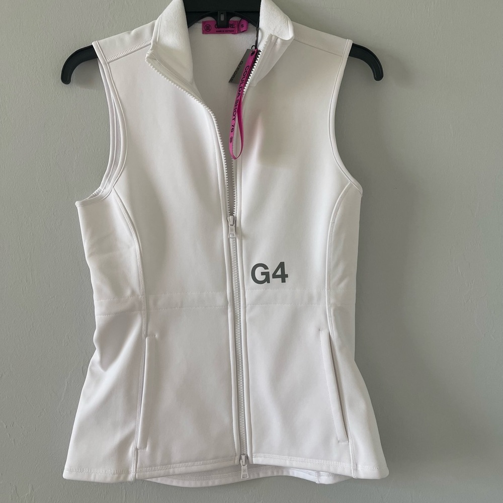 Women's White Sleeveless golf vest